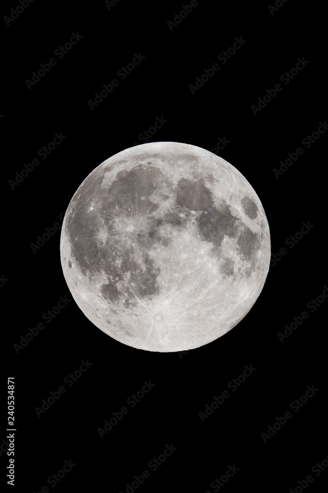Fototapeta premium Close-up of the full moon at night.