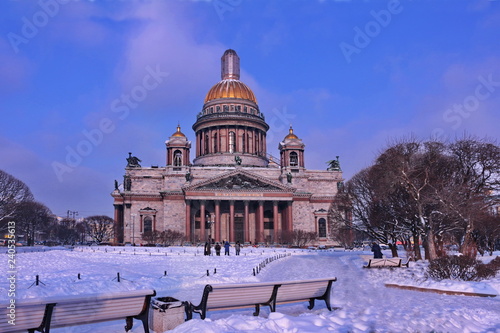 St. Isaac's Cathedral in the winter 