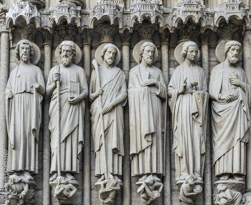 Notre-Dame Cathedral in Paris, France, the most famous of the Gothic cathedrals of the Middle Ages.