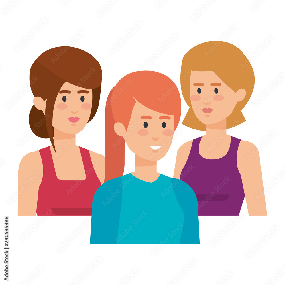 group of women characters group of women characters
