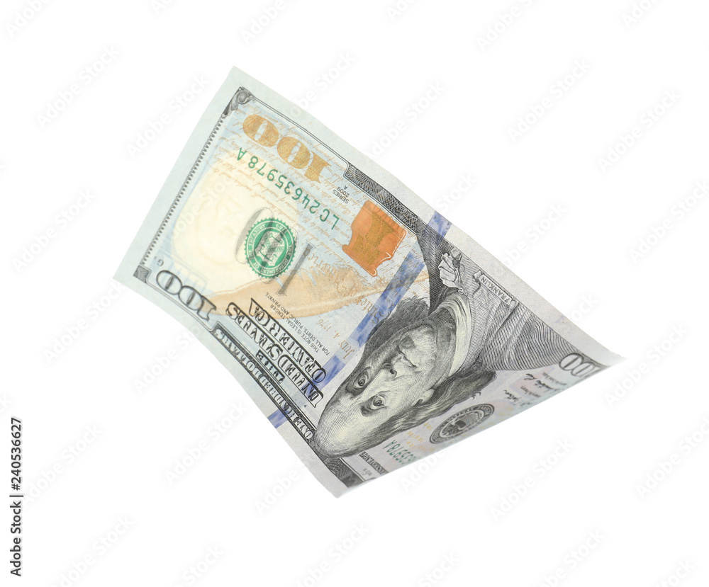 One dollar banknote on white background. National American currency One dollar banknote on white background. National American currency