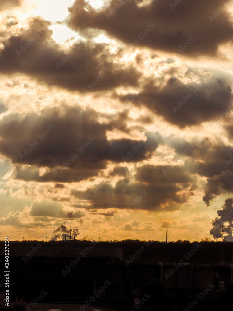 Sky at the River Rhine