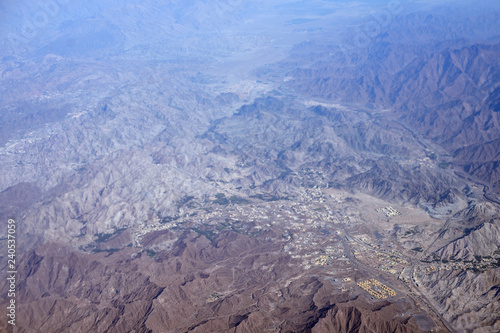 mountains in Arab countries, top view