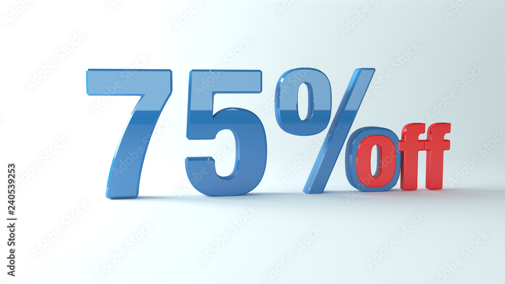 75% off, discount banner, element. 75% off, discount banner, element.