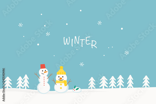 Snowman background illustration