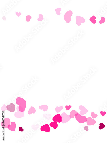 Hearts confetti flying vector background graphic design. © SunwArt