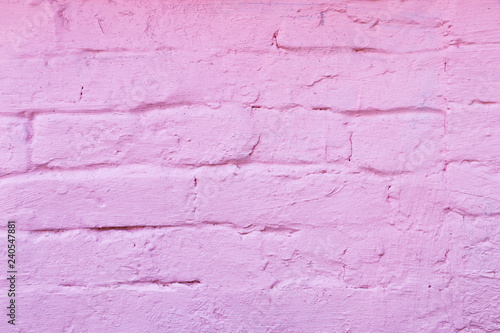 Pink brick wall. Close-up. Texture.
