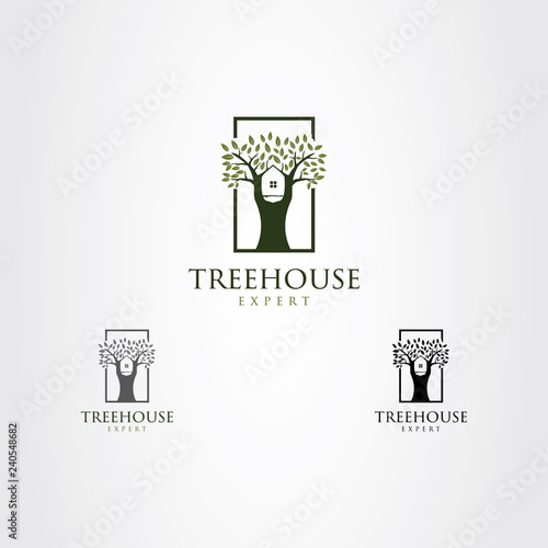 Tree House Expert Logo Sign Symbol Icon