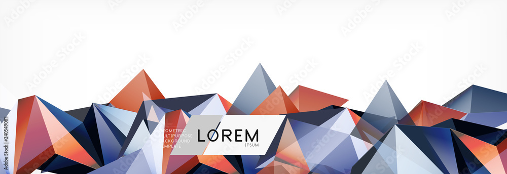 3d card on light backdrop. Abstract triangle pattern. Futuristic geometric background. 3d card on light backdrop. Abstract triangle pattern. Futuristic geometric background.