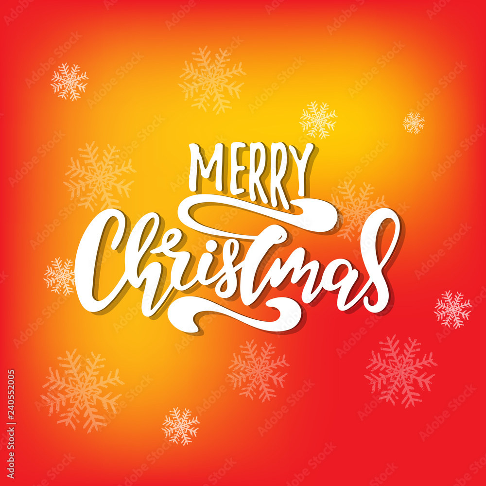 Vector illustration of Merry Christmas with the inscription for packing product