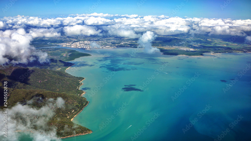 Cairns city and Trinity Inlet aerial photo.