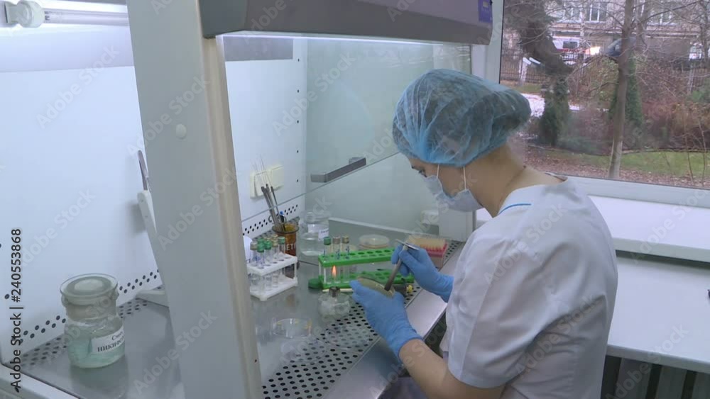 Woman scientist conducting research in the laboratory. Biotechnologies. Woman scientist conducting research in the laboratory. Biotechnologies.