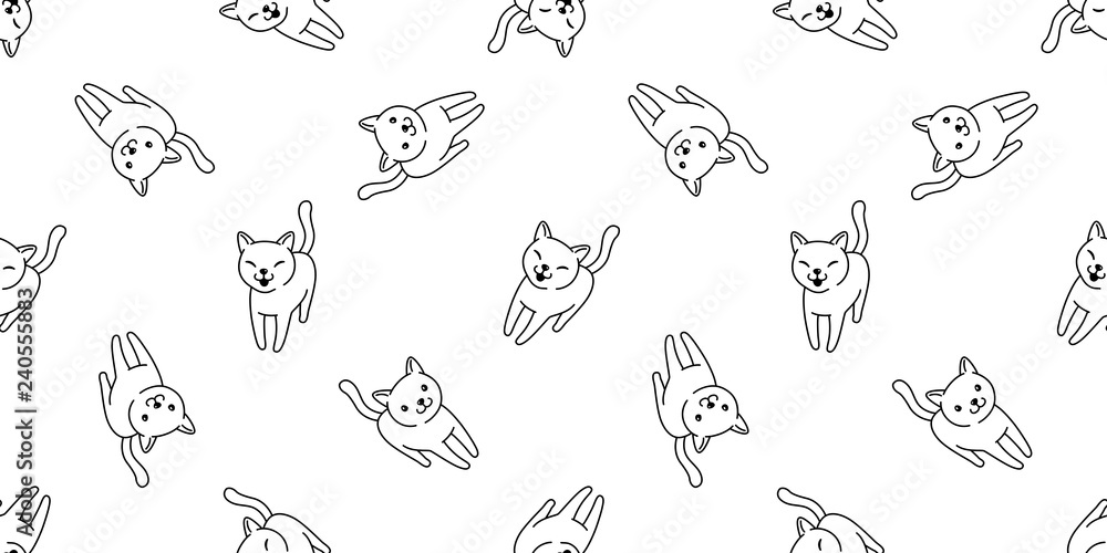 cat Seamless pattern vector kitten calico smile cartoon scarf isolated tile background repeat wallpaper doodle illustration cat Seamless pattern vector kitten calico smile cartoon scarf isolated tile background repeat wallpaper doodle illustration