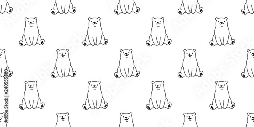 bear vector polar bear teddy panda seamless pattern wallpaper
