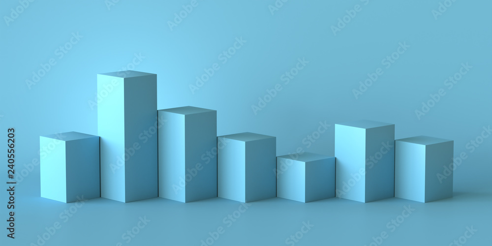 Empty pastel blue podium on blank wall background. 3D rendering. Empty pastel blue podium on blank wall background. 3D rendering.