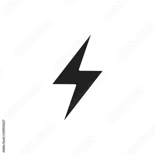 Lightning  electric power vector design element. Energy and thunder electricity symbol . Lightning bolt sign. Flash vector emblem template. Power fast speed