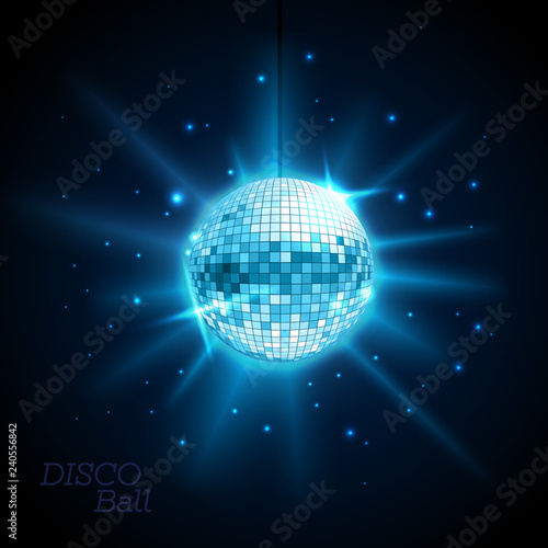 Disco ball. Disco background