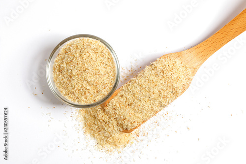 Psyllium Husk Isobgol on white background