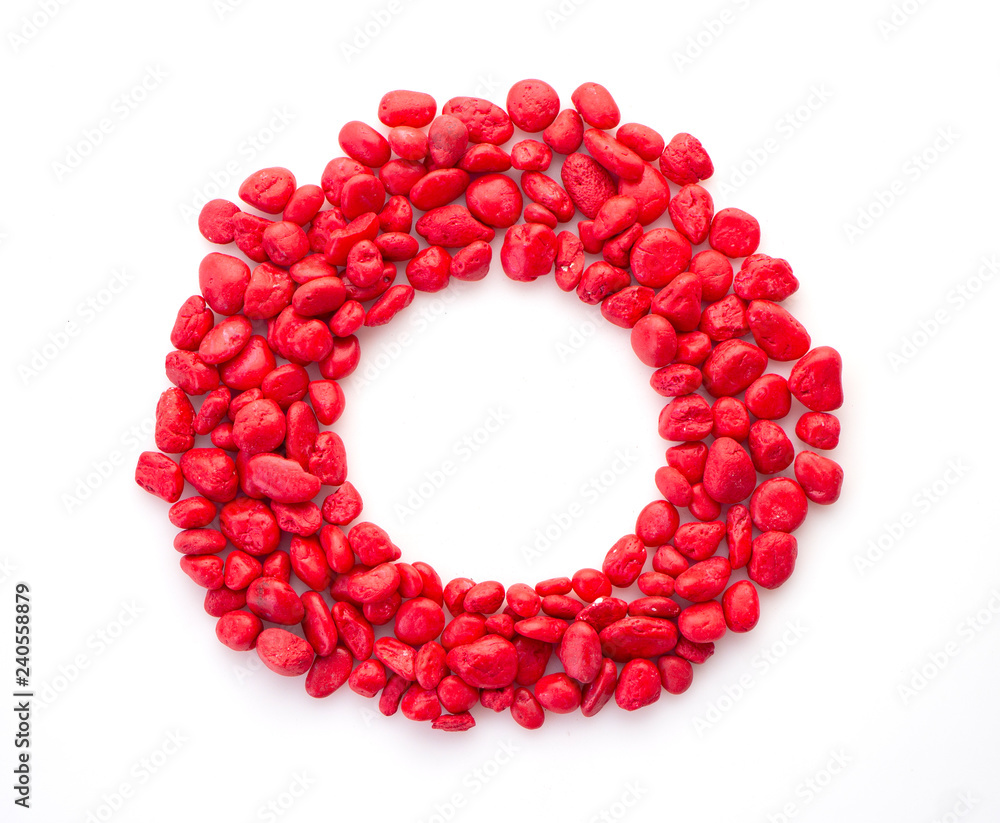 Creative red stone on white Creative red stone on white