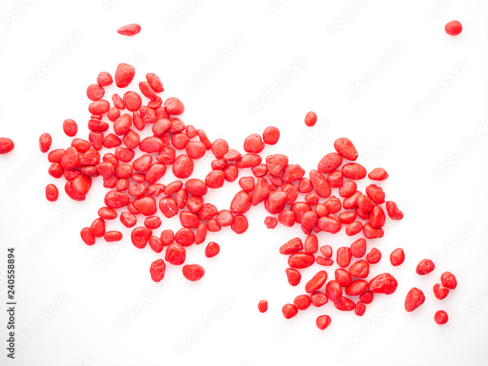 Creative red stone on white Creative red stone on white