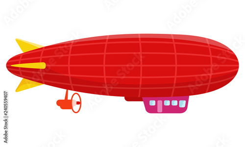 Vintage zeppelin isolated on white background