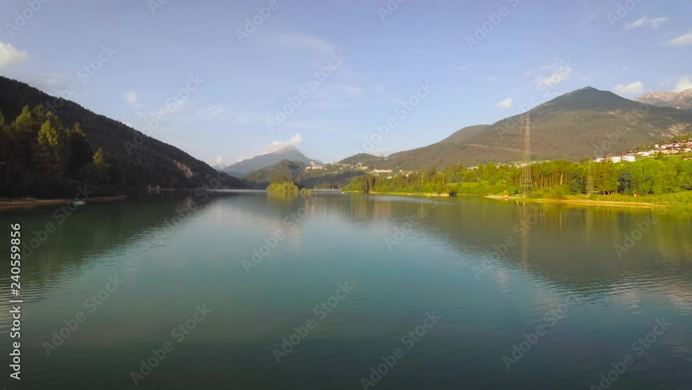 Domegio di Cadore, Italy Beautiful lake in the mountains at sunrise. Domegio di Cadore, Italy Beautiful lake in the mountains at sunrise.
