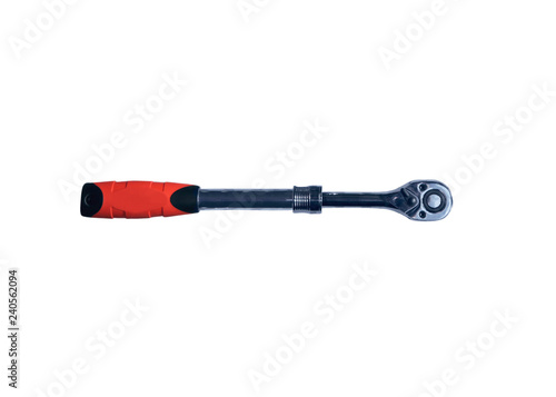 modern holder of cylindrical heads of keys isolated on white background