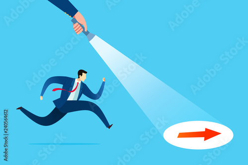 businessman searching a guidance