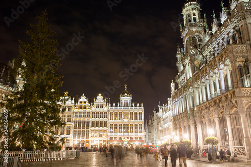 Grand Place by night in Brussels, Belgium