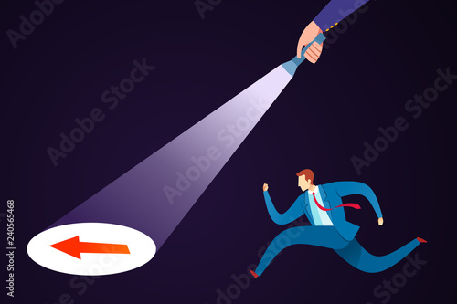 businessman searching a guidance