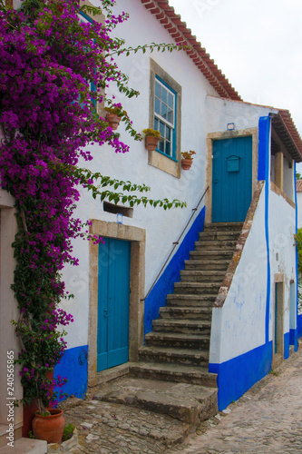 Street in Obidos city, Portugal