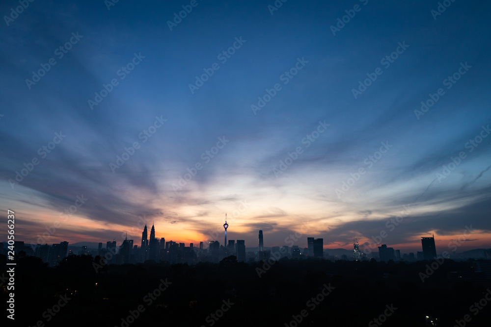 Panoramic View of Kuala Lumpur in the morning.