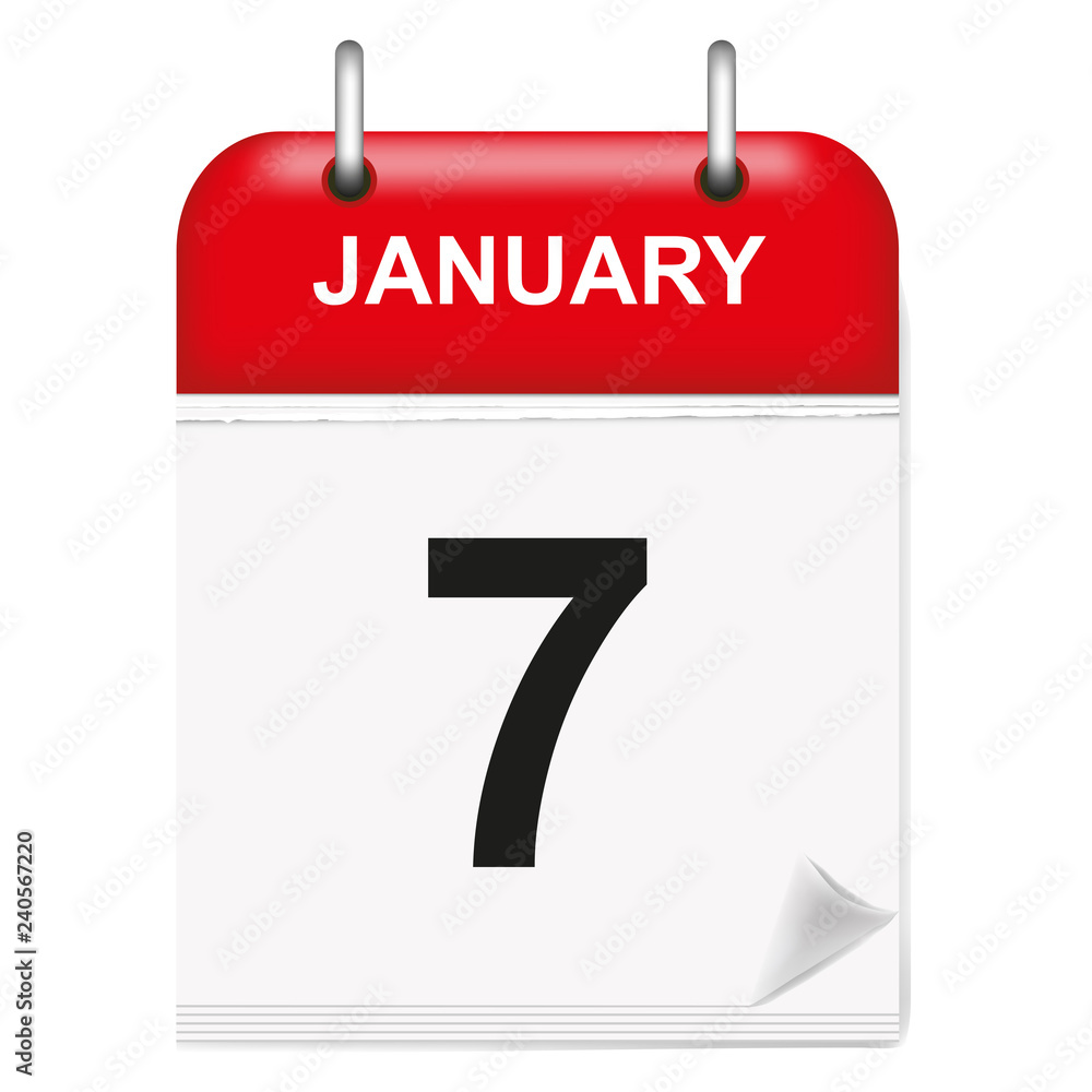 Daily calendar January day 7 Daily calendar January day 7