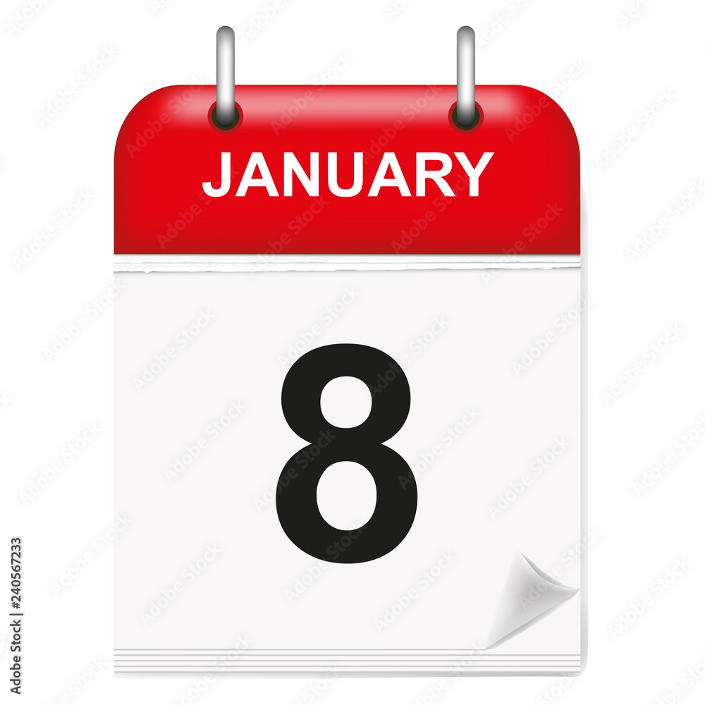 Daily calendar January day 8 Daily calendar January day 8