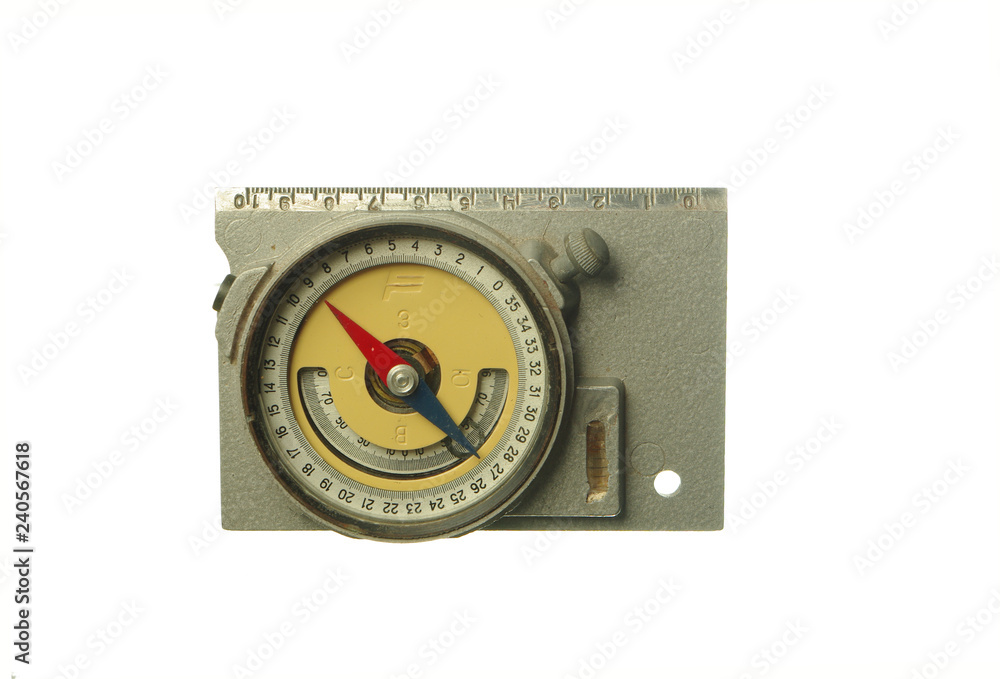 Equipment for tourism. Compass. Isolated on white Equipment for tourism. Compass. Isolated on white