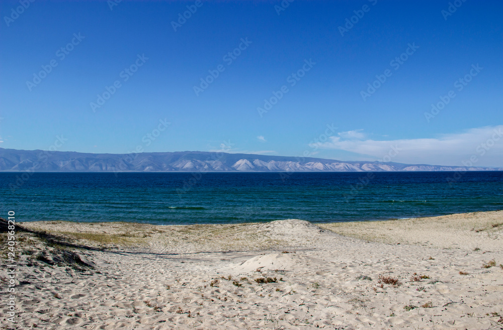 Baikal lake beach 
