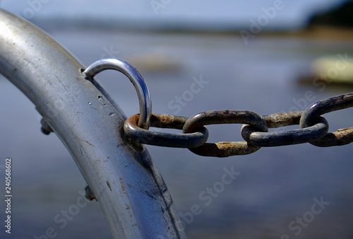 Corrosive chains symbolizing long lasting commitment