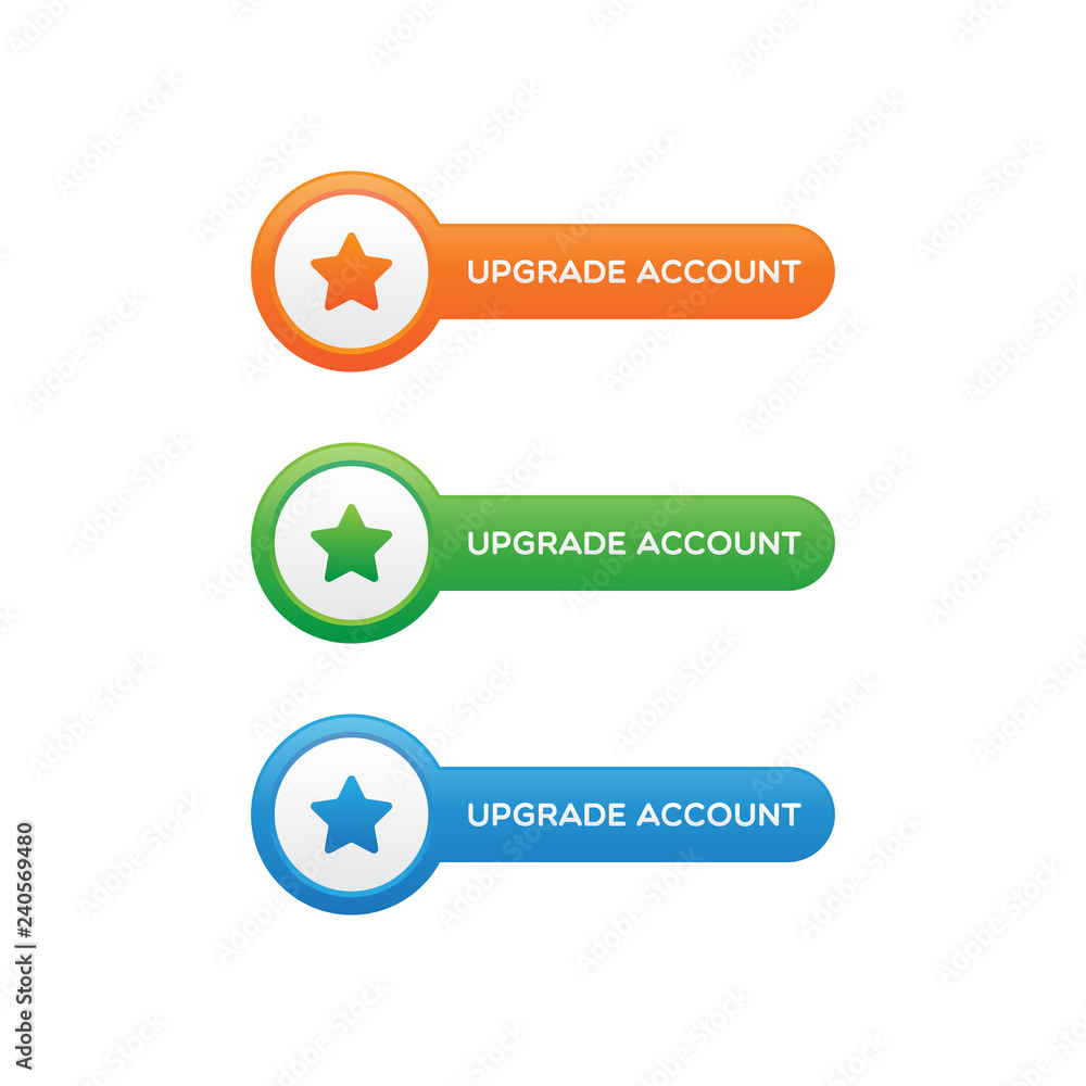 Rounded Upgrade Buttons Rounded Upgrade Buttons