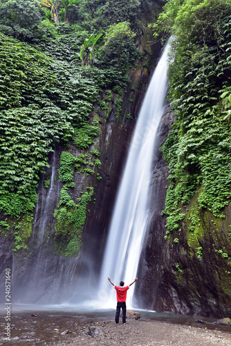 The beautiful Munduk Waterfall in the highlands of central Bali near the town of Munduk, Bali, Indonesia
