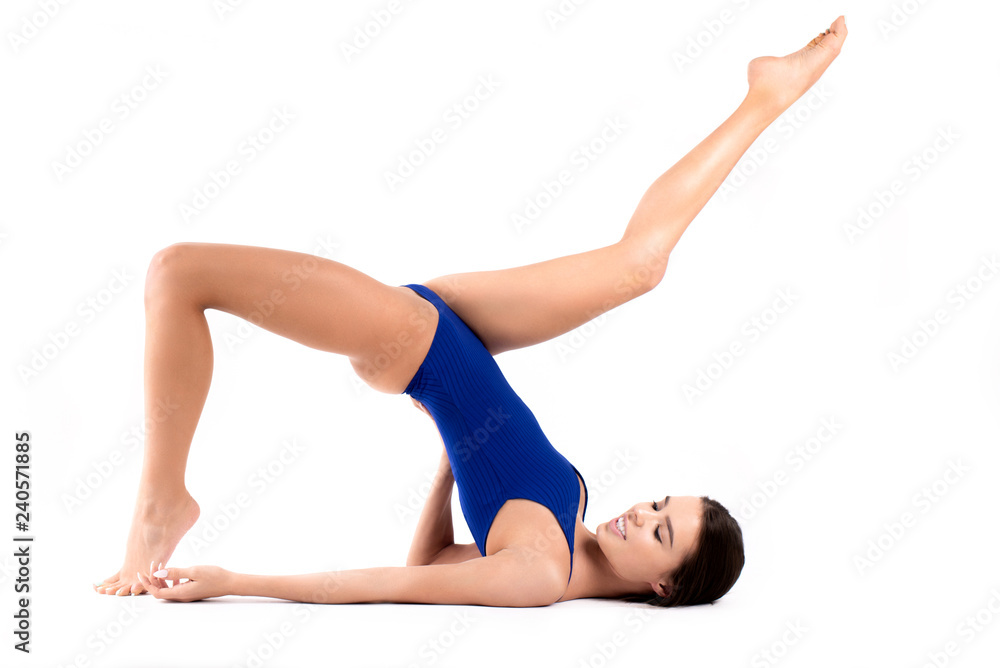 Beautiful young flexible girl splits stretch workout Beautiful young flexible girl splits stretch workout