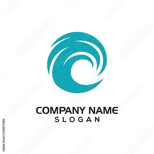 Combination of Wave with Letter G for Logo template or Graphic Resource