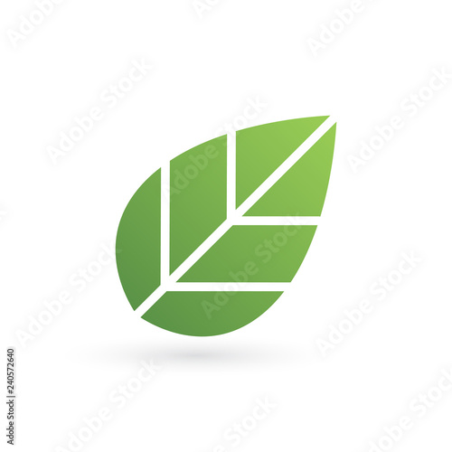 Eco Tree Leaf Logo Template, vector illustration isolated on white background.