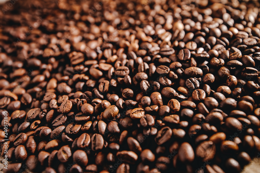 Fototapeta premium Coffee grains background