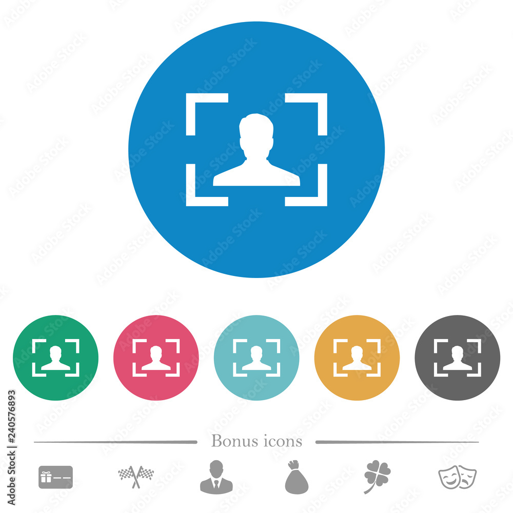 Camera portrait mode flat round icons Camera portrait mode flat round icons