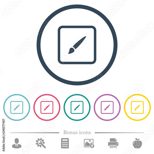 Free Download Paint object flat color icons in round outlines - GFXLoad