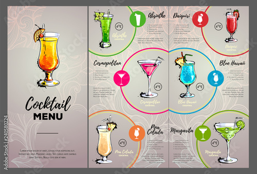 Cocktail menu design