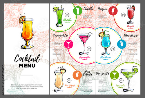 Cocktail menu design