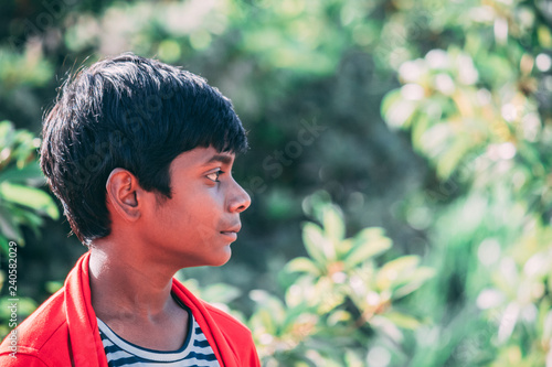 Portrait of a young Indian boy