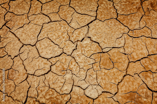 Earth ground with cracks