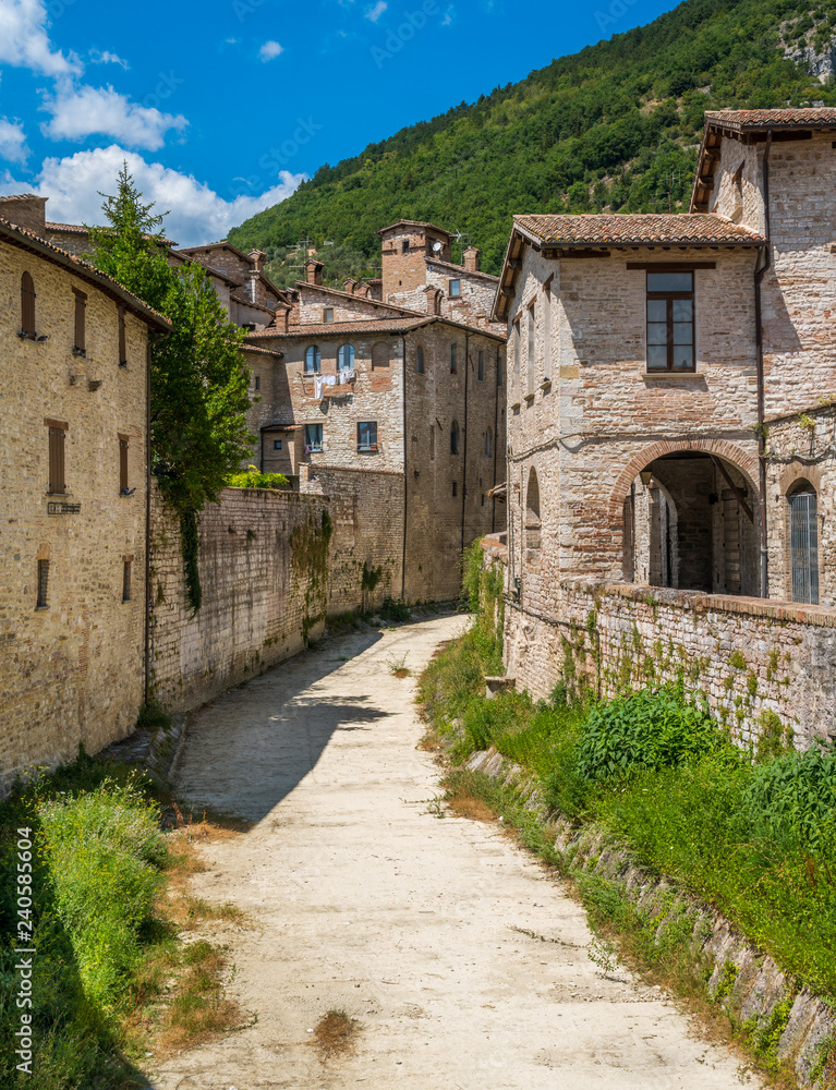 Scenic sight in Gubbio, medieval town in the Province of Perugia, Umbria, central Italy.